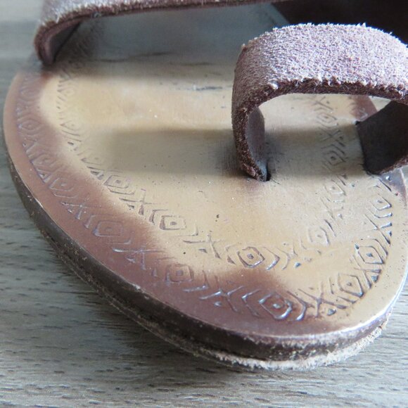 FREE PEOPLE Torrence Ankle Wrap Suede Sandals in Mauve Purple Boho - Size US 6.5 - Picture 7 of 16